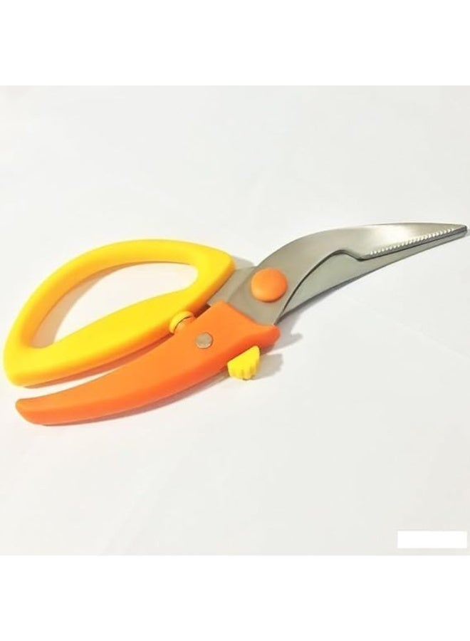 Professional Stainless Steel Kitchen Poultry Scissors - Spring Loaded Meat & Bone Shears with Safety Lock - Ergonomic Heavy Duty Kitchen Scissors. - Image 2