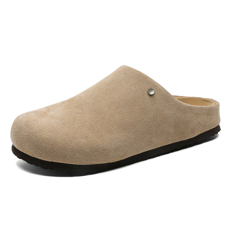 Boys Shoes Home Slippers Lazy Birkenan Shoes Slip-On Genuine Leather Flat Shoes Casual Men'S Shoes - Image 1