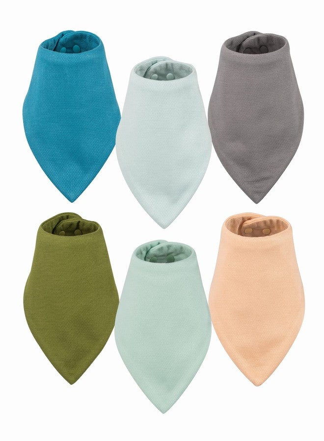Tiny Twinkle Bandana Scarf Bibs 6 Pack - Water Resistant and Absorbent Infant Drool and Teething Bandana Baby Bibs (Boy Set 6-Pack) - Image 1