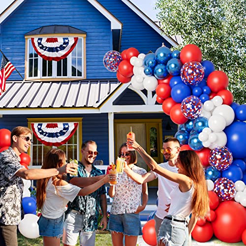 DBKL Red White Blue Balloon Garland Arch Kit for 4th of July Independence Day Veterans Memorial Day Baby Shower Birthday Party Baseball Patriotic Theme Party Red White and Blue Decorations - Image 5