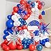 DBKL Red White Blue Balloon Garland Arch Kit for 4th of July Independence Day Veterans Memorial Day Baby Shower Birthday Party Baseball Patriotic Theme Party Red White and Blue Decorations - Image 4