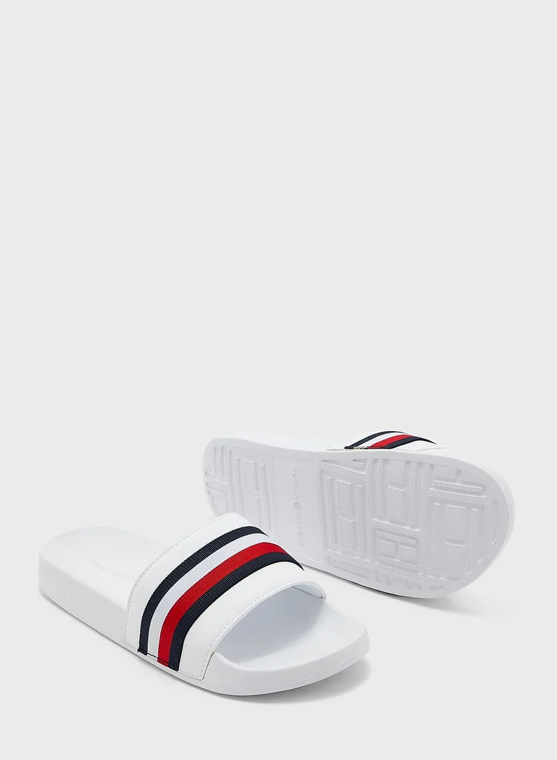 TOMMY HILFIGER Classic Webbing Signature Slides
