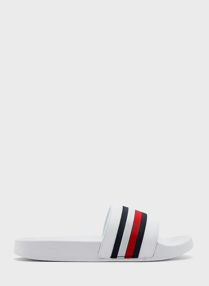 TOMMY HILFIGER Classic Webbing Signature Slides