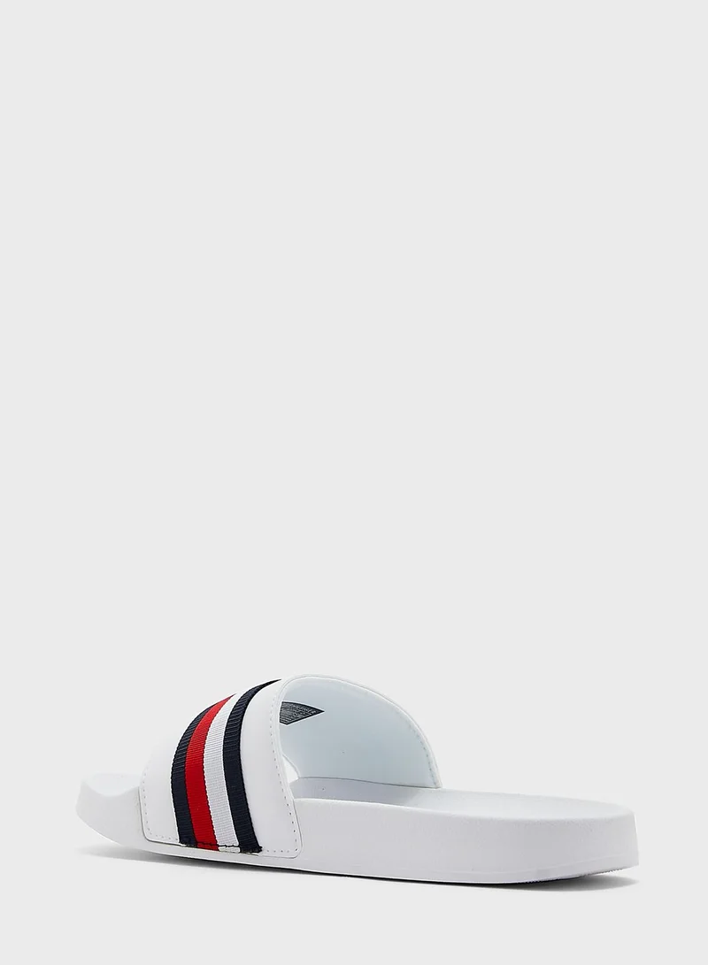 TOMMY HILFIGER Classic Webbing Signature Slides