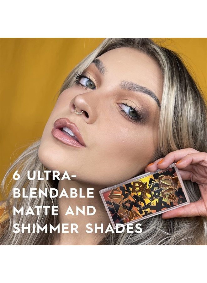 Urban Decay Naked Half Baked Mini Eyeshadow Palette - 6 Bronze-Toned Neutral Shades - Richly Pigmented & Ultra Blendable Mattes and High-Shine Shimmers - Up to 12 Hour Wear - Perfect for Travel - Image 2