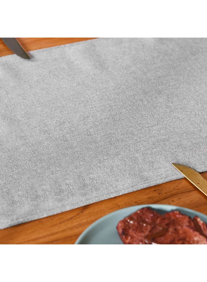 Winotic Grey Table Runner 13 x 36 Inches Long, Cotton Linen Farmhouse Style Dresser Scarf for Kitchen Dining Coffee Table Parties Wedding Home Decor (13” x 36”, Grey) - Image 5