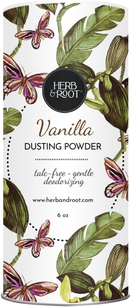 Vanilla Talc Free Dusting Powders Made with Arrowroot Soothing Oats zinc and Magnesium Free of Baking Soda for Chafing deodorizing Sweating