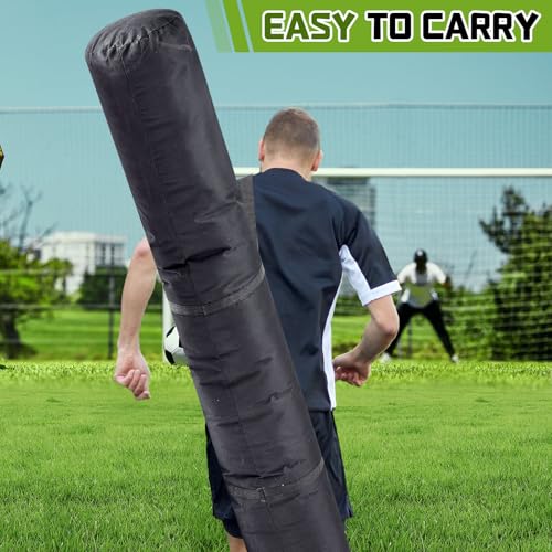 Dansydaisy Corner Flag Storage Bag for Coaching Stick Agility Poles Bag Oxford Slalom Pole Storage Agile Rod Package Guard Flag Field Hockey Lacrosse Effortless Holder for 16 Poles 6ft x 7inch(Black) - Image 5