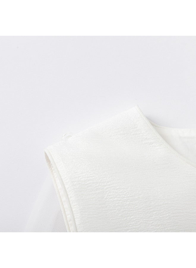 Balabala Girls' Dress 2025 New Summer Floral Embroidered Sleeveless Tulle Dress For Kids - Image 5