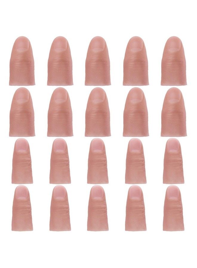 ANCIRS 20 Pcs Finger Magic Trick 2 Sizes Fake Soft Thumb Cover Prank Toy Tool For Making Objects Appear/Disappear Plastic - Image 1