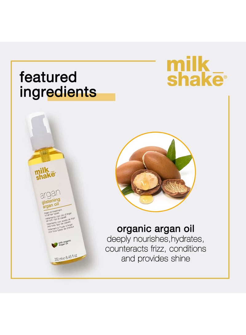 Milk Shake علاج زيت الأركان للشعر – زيت مغذي ومصلح للشعر الناعم واللامع والكثيف – مضاد للتجاعيد، مضاد للشيخوخة وحماية مع سيروم زيت الأركان مع السيليكون المرطب، 250 مل - Image 4