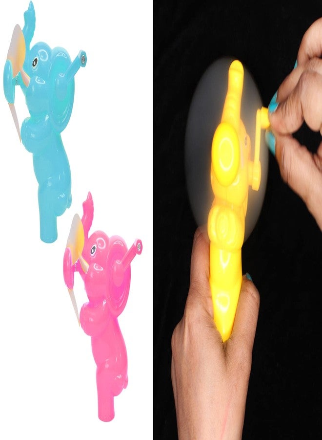 EKAN Kids Mini Hand Pressure Manual Fan Toy for Childrens Boys and Girls Portable Set of 2 - Image 1