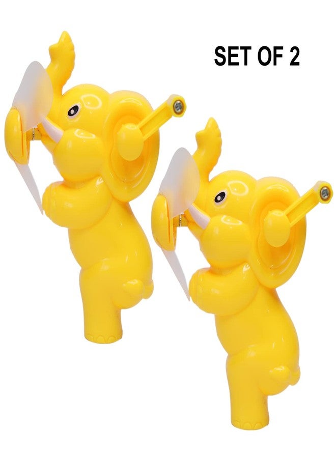 EKAN Kids Mini Hand Pressure Manual Fan Toy for Childrens Boys and Girls Portable Set of 2 - Image 4