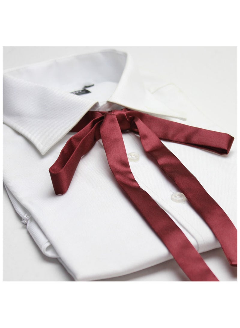 Hand tie bow tie self-tying bow tie Silk tie preppy girl bow tie Ribbon accessories - Image 4