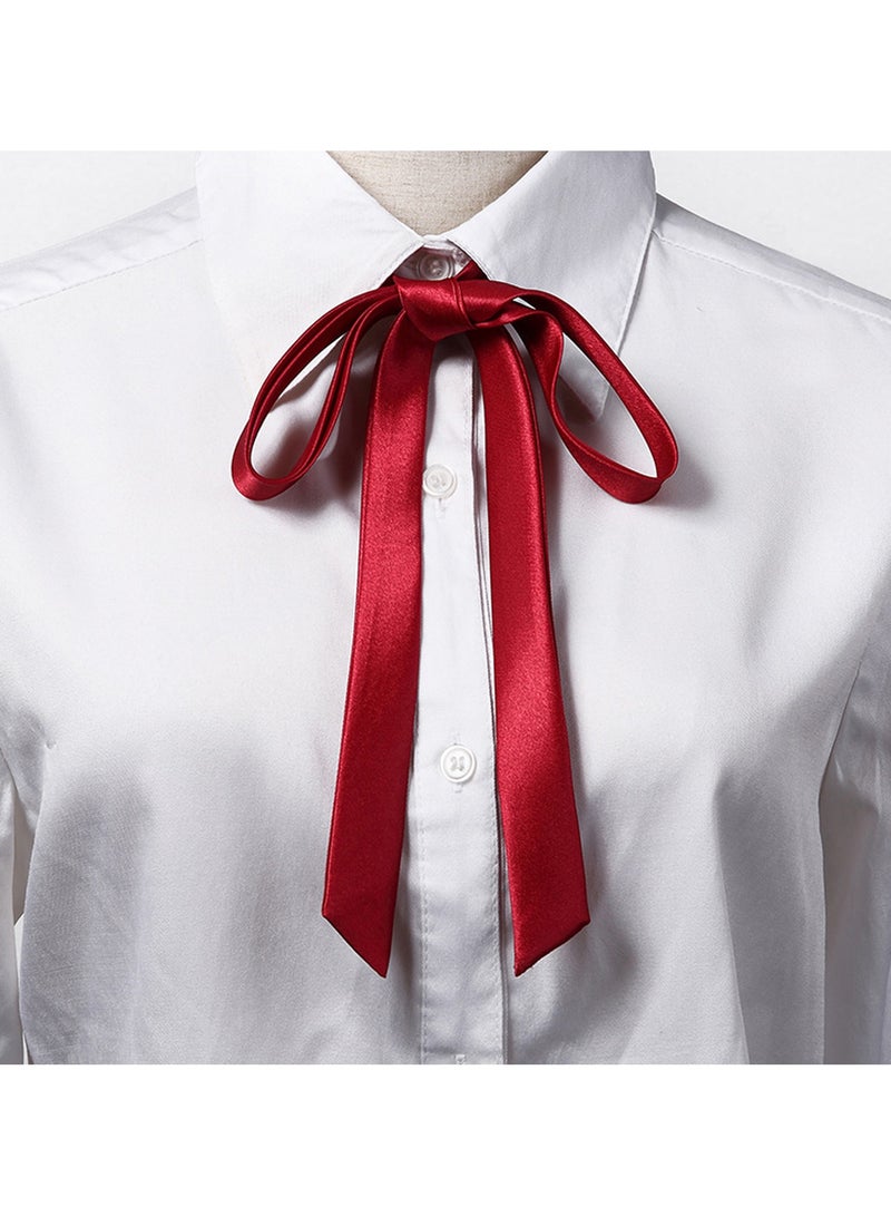 Hand tie bow tie self-tying bow tie Silk tie preppy girl bow tie Ribbon accessories - Image 1