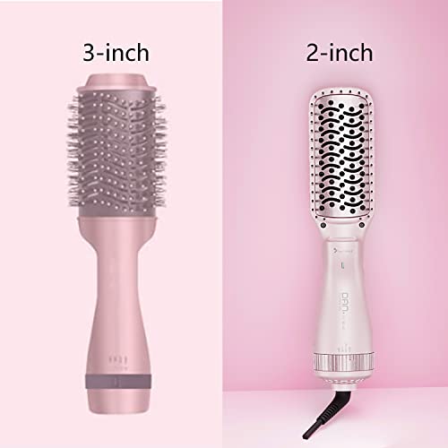 DAN Technology Hair Dryer, Negative Ion 3 in 1 Paddle Brush Dryer & Styler, Pink, 600W, for Damaged Hair, with 2 Speeds, 3 Heating Settings, Nylon Material, ALCI Safety Plug, [IN] Hair Care or Beauty - Image 5
