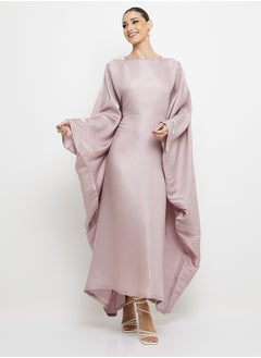 Rosette Abaya Embroidery Crew Neck kaftan  Abaya  - Image 5