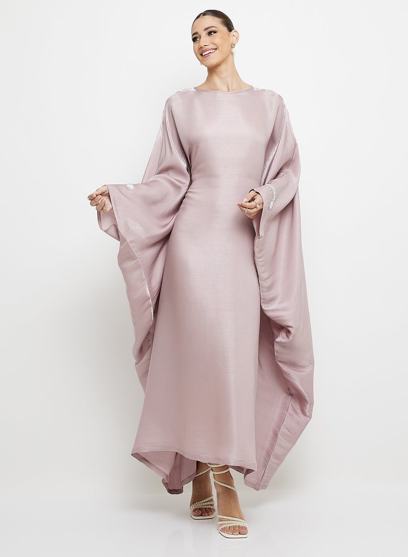 روزيت عباية عباية قفطان مطرزة برقبة دائرية - Image 5