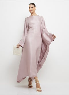 Rosette Abaya Embroidery Crew Neck kaftan  Abaya  - Image 1