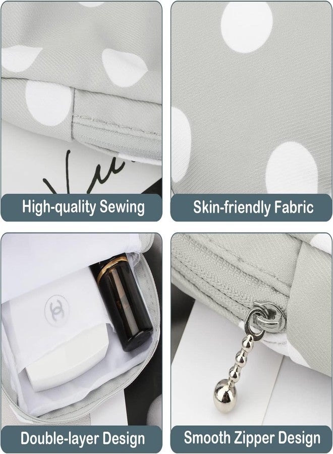 NIGHTSTAR Portable Mini Slim Fashion Nursing Sanitary Napkin Pouch Pad Holder Zipper Travel Cosmetic Makeup Jewellery Storage Bag for Girl and Women (Dark Grey-Light-2 Pcs) - Image 3