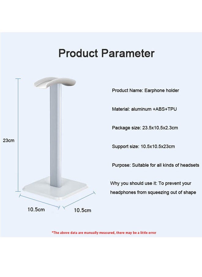 SOWUGI Universal Aluminum Headphone Holder Headset Showing Display Stand Hanger for All Headphones (White)  - Image 5