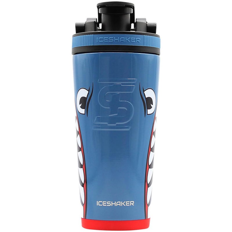 Ice Shaker Stainless Steel Shaker Bottle | 26oz, Blue Bomber | Stays Cold for 30+ Hours | Insulated Cup with Twist-on Agitator | Odor-Free Shaker Cup for Protein Shakes, Water, Smoothies, Cocktails - Image 2