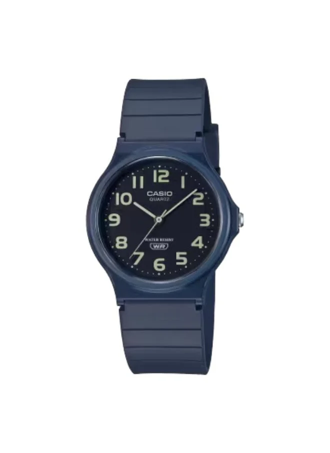 CASIO Unisex Analog Display Watch With Blue Resin Strap - MQ-24UC-2BDF