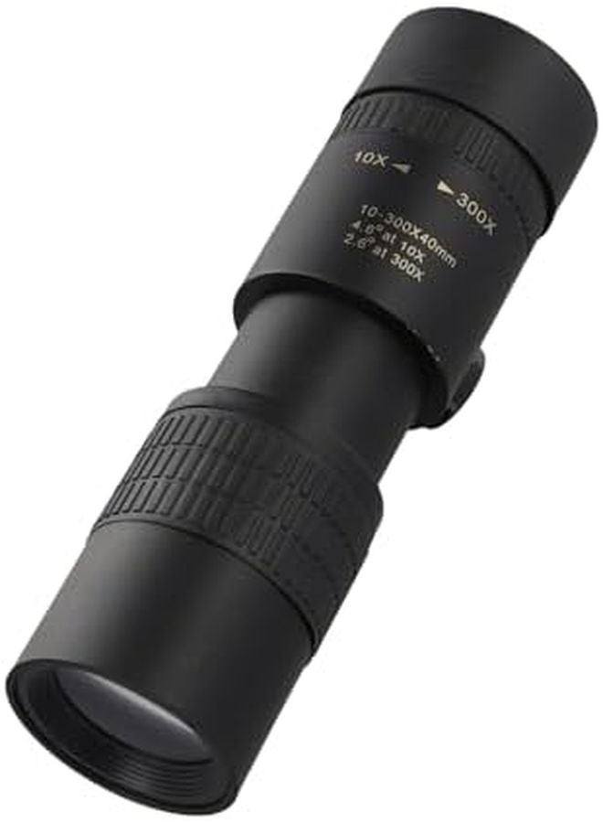 10 300X Zoom HD Monocular Telescope For Camping With Phone Clip Tripod Black - Image 4