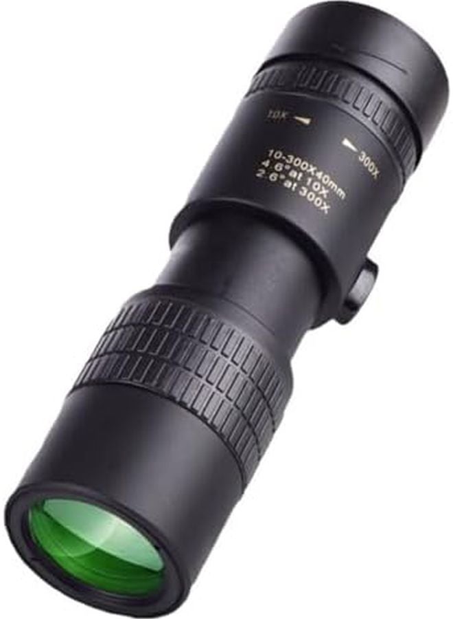 10 300X Zoom HD Monocular Telescope For Camping With Phone Clip Tripod Black - Image 3