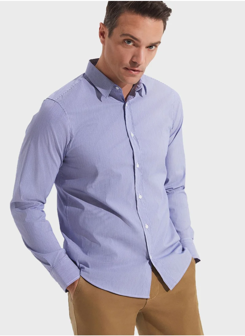 جون Striped Slim Fit Shirt