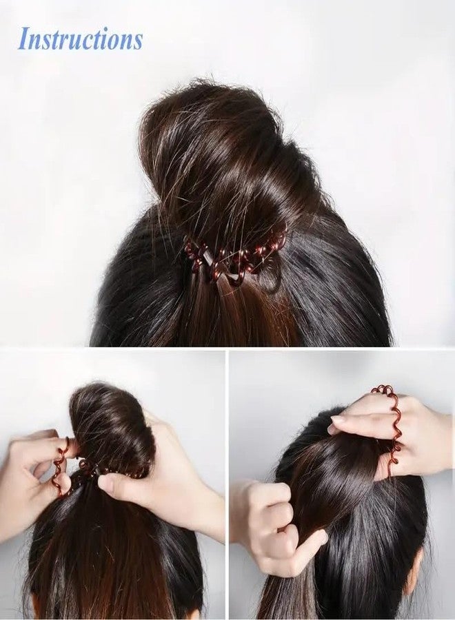 EPARTY مجموعة من 6 ربطات شعر حلزونية للنساء - ربطات شعر معدنية متعددة الألوان تشبه أسلاك الهاتف، ربطات شعر حلزونية لا تترك أثراً، ربطات شعر عصرية. - Image 2