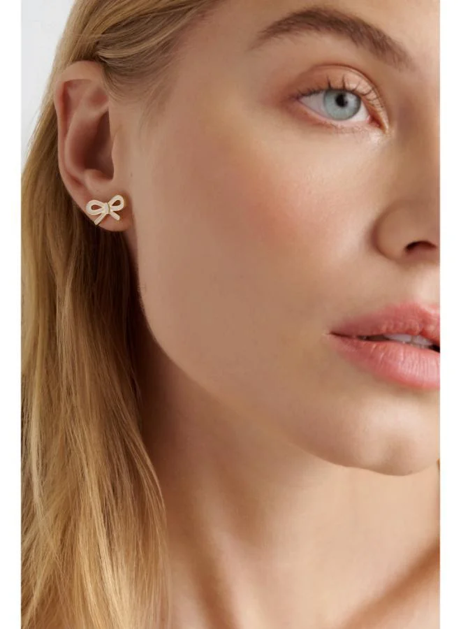 Ted Baker  BOWIE: Tie Bow Enamel Stud Earrings for Women | Best Price UAE