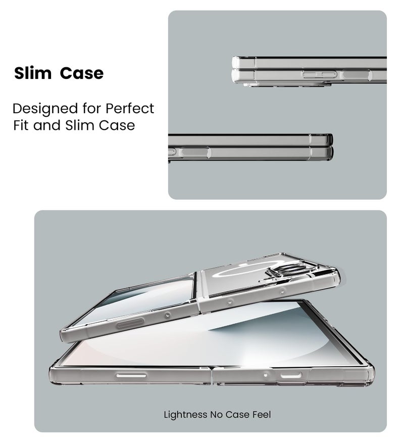 KAPAVER Mag-X Back Cover Case for Galaxy Z Fold 6 (Polycarbonate+TPU) - (Mag-X-Clear) - Image 4
