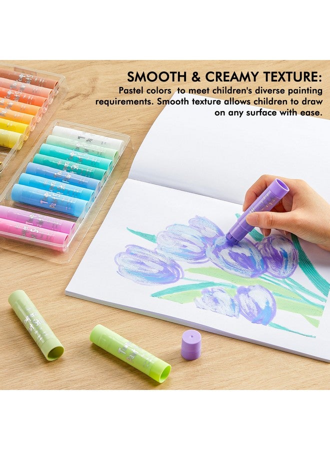 Shuttle Art Tempera Paint Sticks, 20 Pastel Colors, Solid Tempera Paint for Kids, Super Quick Drying, Works Great on Paper Wood Glass Ceramic Canvas - Image 4