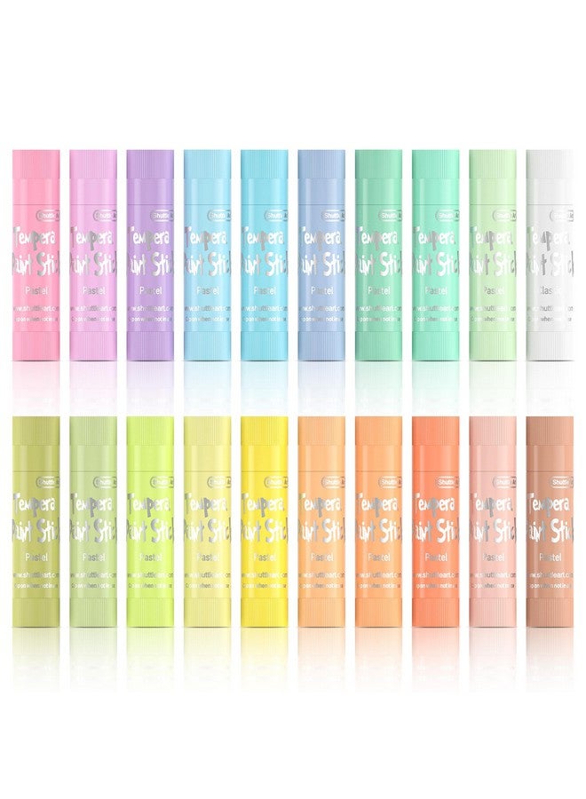 Shuttle Art Tempera Paint Sticks, 20 Pastel Colors, Solid Tempera Paint for Kids, Super Quick Drying, Works Great on Paper Wood Glass Ceramic Canvas - Image 1