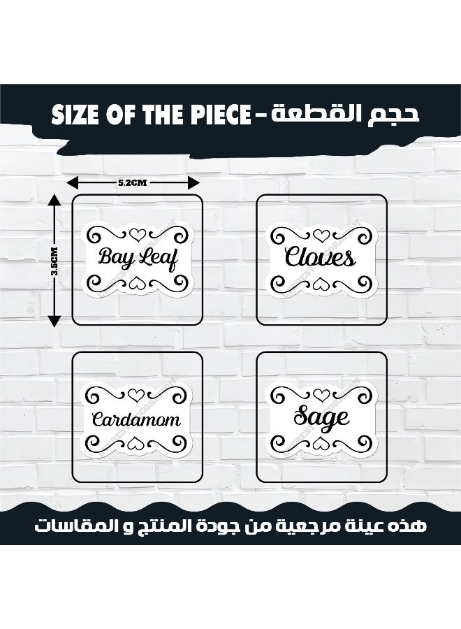 50Pcs Spice Sticker Labels – Waterproof Vinyl with Protective Coating, Durable Kitchen Organizer Tags for Herb and Seasoning Containers, Water-Resistant and Long-Lasting - Image 4