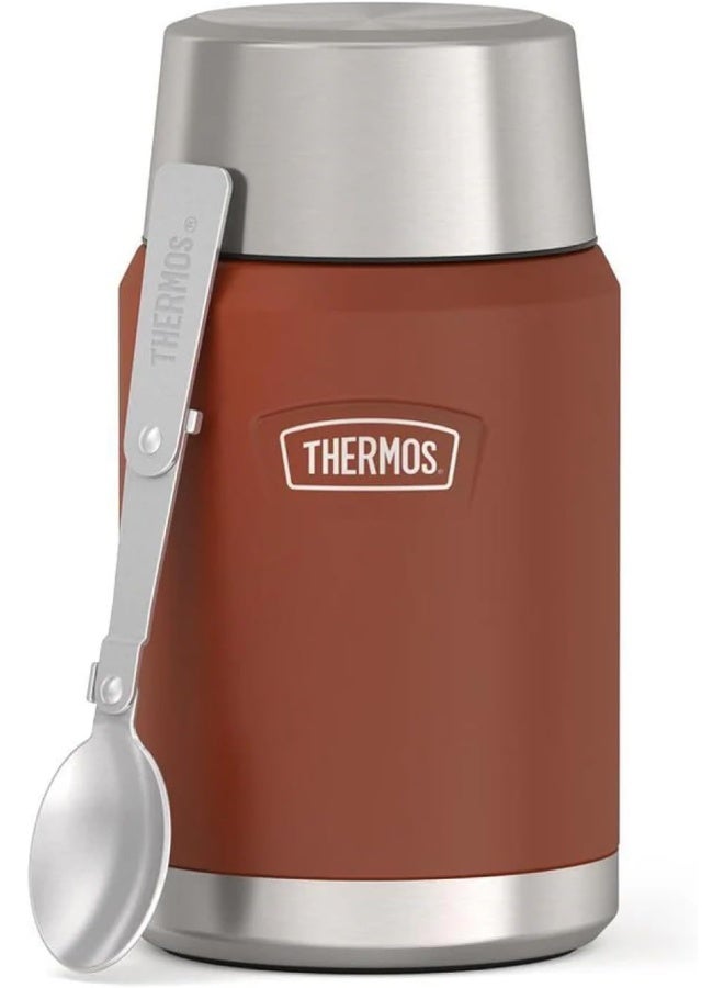 THERMOS ICON STAINLESS STEEL VACUUM INSULATED SADDLE JAR 710ML, IS3012SD, SOUP JAR, FOOD STORAGE CONTAINER, THERMAL FLASK FOR TRAVEL, FOOD JAR, LUNCH BOX - Image 1