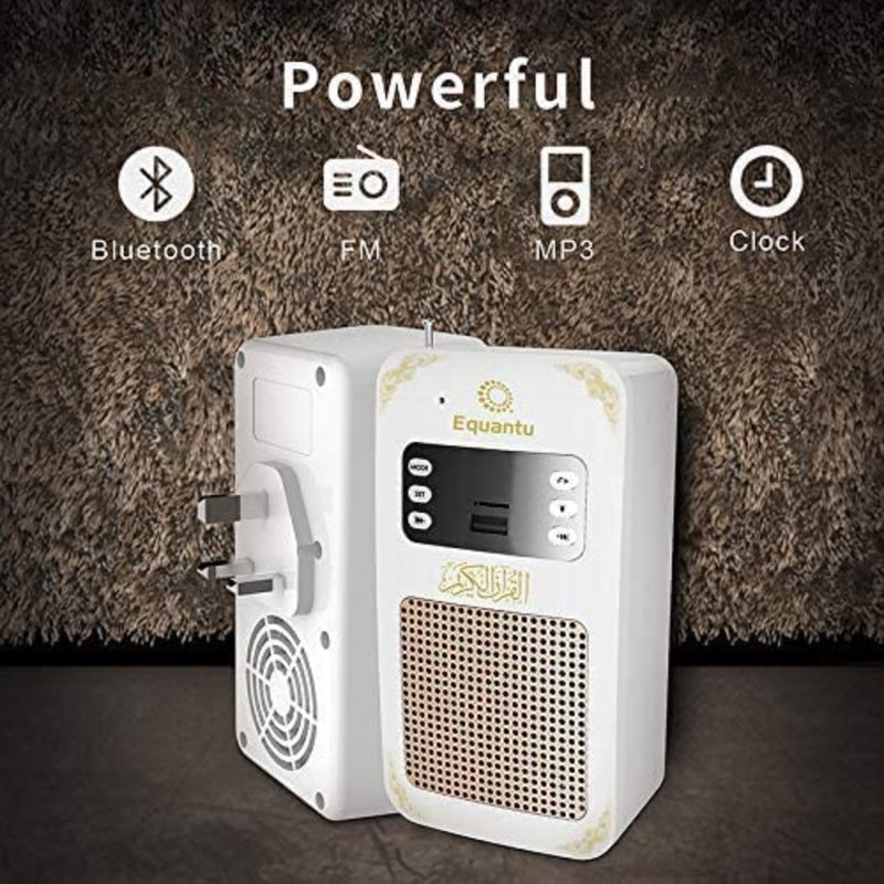 Equantu Smart Wall Plug Quran Speaker With Remote Bluetooth/LED light/Radio/Usb and SD - Image 3