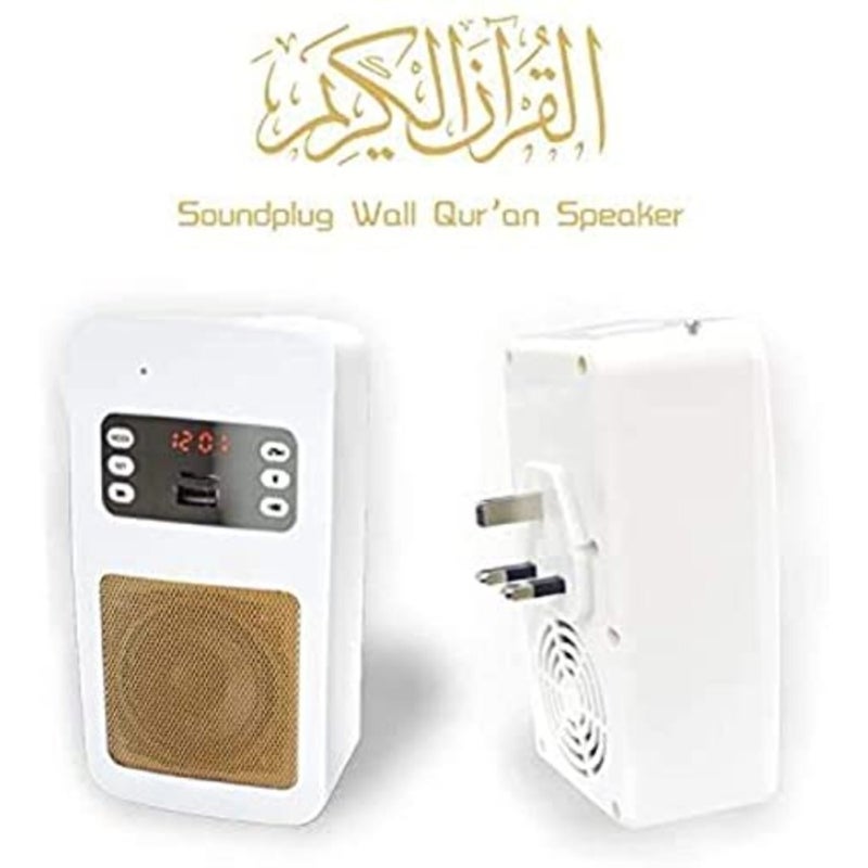 Equantu Smart Wall Plug Quran Speaker With Remote Bluetooth/LED light/Radio/Usb and SD - Image 2