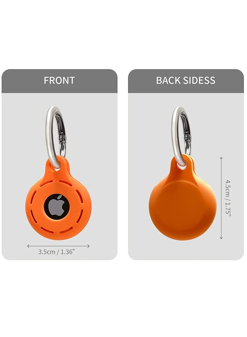 SOLARAE Hard Plastic Case for Apple Airtag with Keychain and Strap, Secure Cover on Pet Dog Collar, Wallet Anti Lost Finder Tracker Protector with Loop Accessory, Solid Holder for Air Tag - Image 4