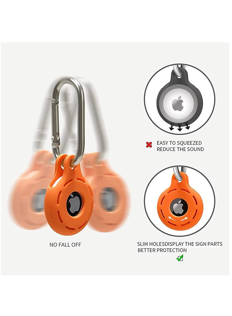 SOLARAE Hard Plastic Case for Apple Airtag with Keychain and Strap, Secure Cover on Pet Dog Collar, Wallet Anti Lost Finder Tracker Protector with Loop Accessory, Solid Holder for Air Tag - Image 3