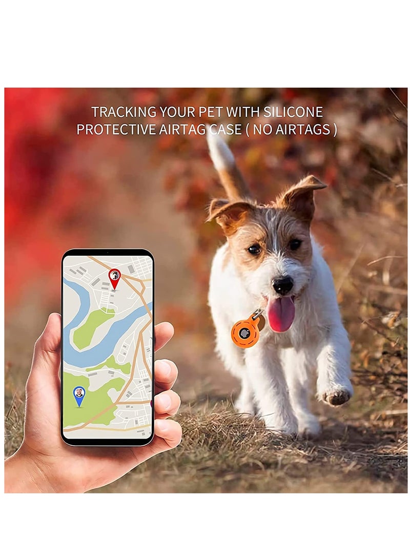 SOLARAE Hard Plastic Case for Apple Airtag with Keychain and Strap, Secure Cover on Pet Dog Collar, Wallet Anti Lost Finder Tracker Protector with Loop Accessory, Solid Holder for Air Tag - Image 5
