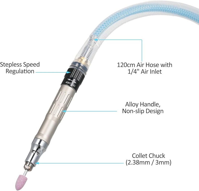 Model A 65000rpm Pneumatic Grinding Pen For Sanding Grinding Polishing Deburring Drilling - Image 3