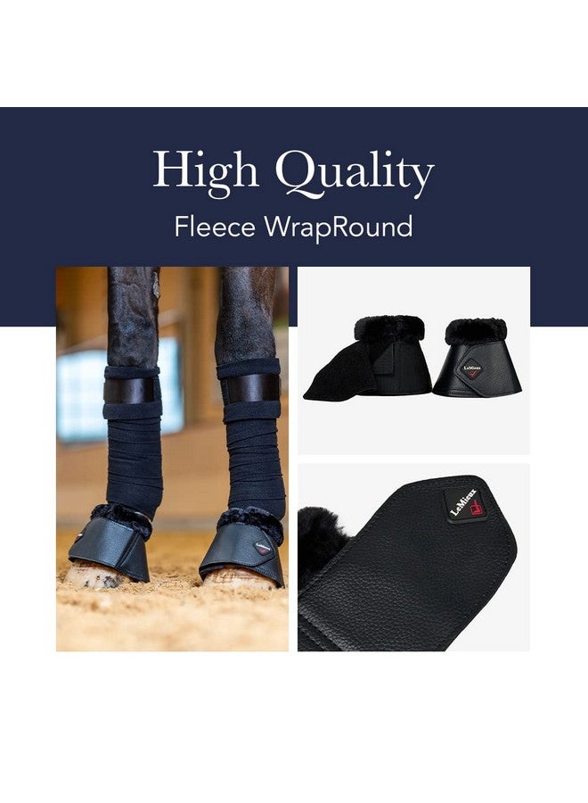 LeMieux Fleece WrapRound Overreach Horse Boots - Protective Gear and Training Equipment - Equine Boots, Wraps & Accessories (Black - Medium) - Image 5