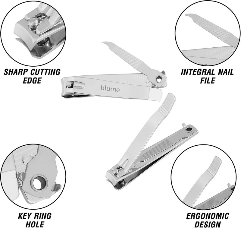 Blume Nail Clipper/Nipper/Cutter for Fingernail, Toenails and Thick Nails, Sharp and Durable Nail Clippers for Baby, Kids, Adults, Men, Women, Stainless Steel (Large) - Image 1