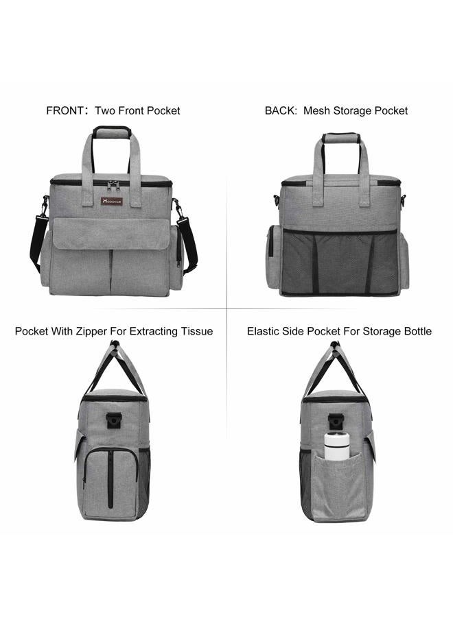 Modoker Airline Approved Pet Travel Bag, Weekend Travel Set for Dog and Cat, Tote Organizer with Multi-Function Pockets, Green, L, Modern - Image 2