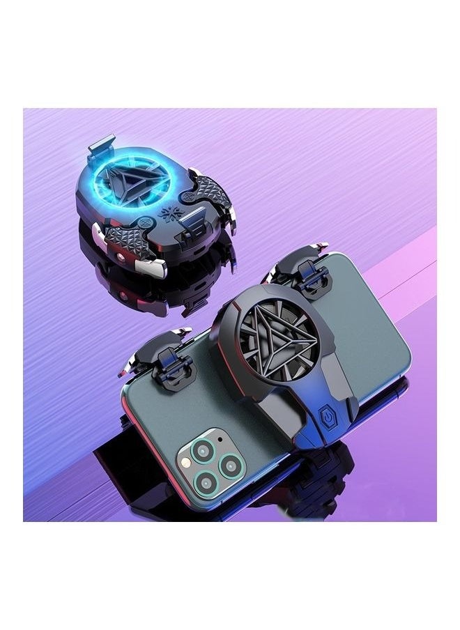 Loquat Mobile High Frequency Game Controller Triggers with cooling fan, PUBG Mobile Phone Game Controller with cooler, Sensitive Shoot Targetu0026Metal ons for PUBG/Fortnite/Call of Duty  - Image 2