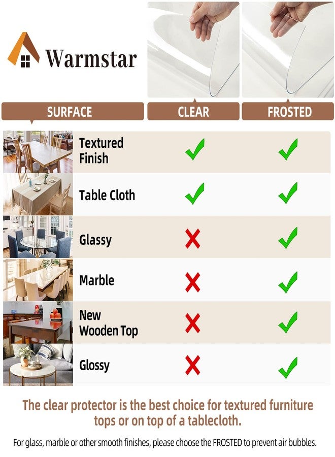 Warmstar Clear Table Protector, 2mm Thick, 12 x 40 Inch Table Cover, Desk Mat for Coffee Table, Dining Room - Image 5