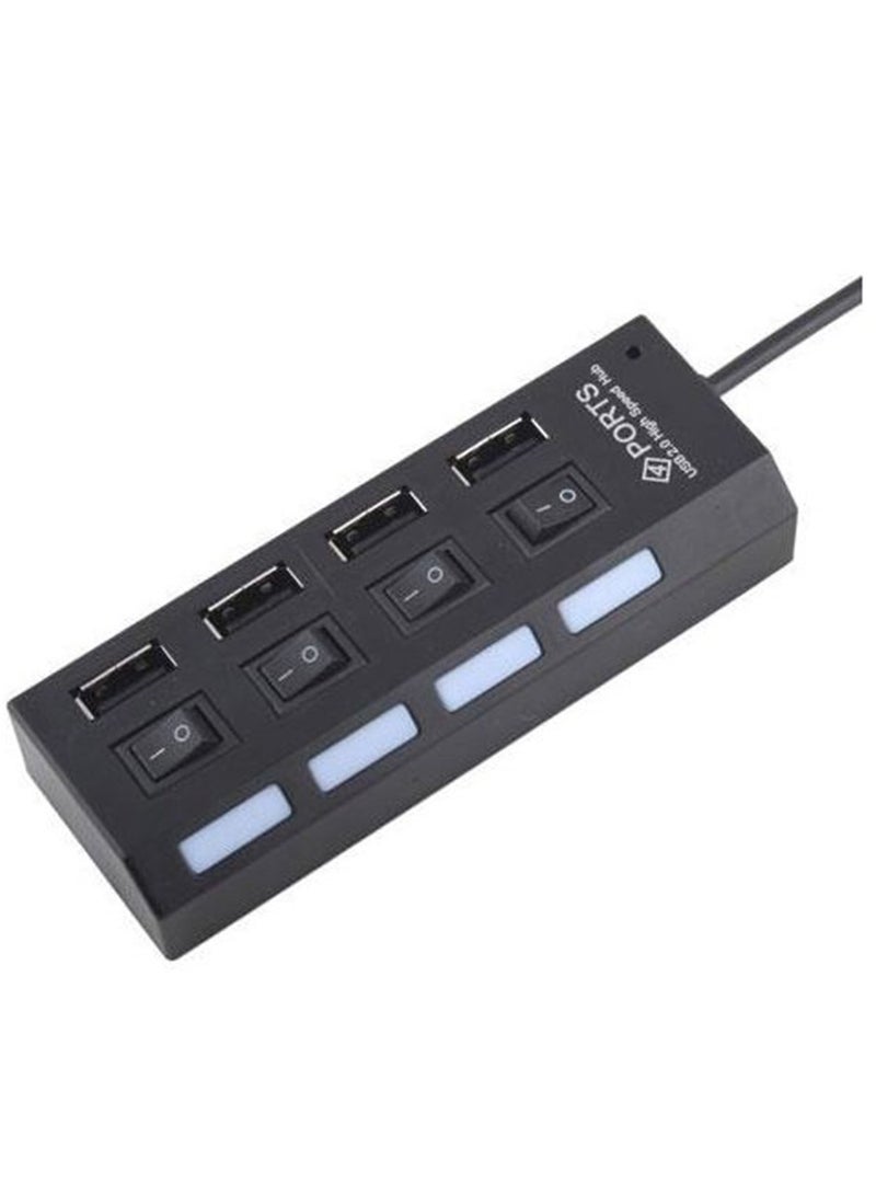 4-Port USB 3.0 Super Speed Hub With Switches , Black - Image 2
