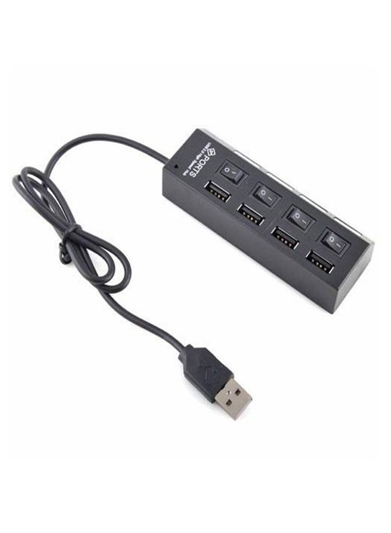 4-Port USB 3.0 Super Speed Hub With Switches , Black - Image 3